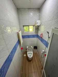 达累斯萨拉姆Mars cozy apartment的一间带卫生间和窗户的小浴室
