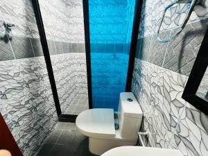 卢纳将军城Siargao By Grace Suites的一间带卫生间和淋浴的浴室