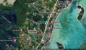拉罗汤加Muri Villas的水边附近一个度假胜地的地图