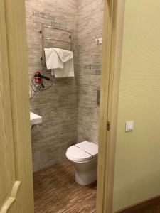 敖德萨弗拉波利酒店的一间带卫生间和水槽的小浴室