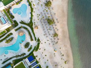 蓬塔卡纳Serenade Punta Cana Beach & Spa Resort的海滩上方的景观和度假胜地