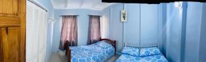 ArimaSt Eldo的蓝色客房 - 带两张床和窗帘