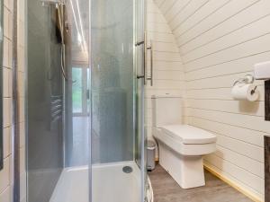 HumberstoneBarn Owl - Uk45517的一间带卫生间和玻璃淋浴间的浴室
