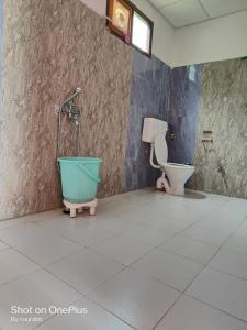 乔斯希马特Auli Eco Nature Resort的带浴缸和卫生间的浴室。