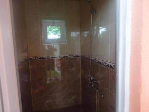 科布列季Надежда的带淋浴的浴室和窗户