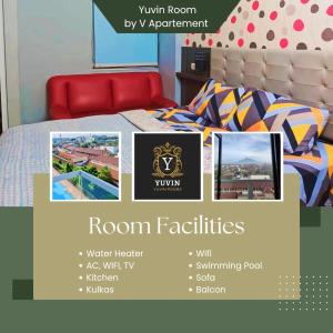 SeturanYuvin rooms by Vivo Apartment的一张带床的卧室照片拼贴