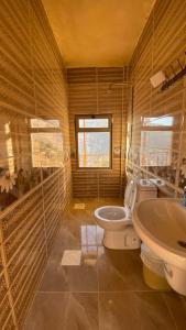 达纳Wild Dana Eco Lodge- Hotel-Eco-Camp的一间带卫生间和水槽的浴室