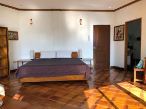 长滩岛Argonauta Boracay Apartment Suites and Villas的一间卧室,卧室内配有一张大床