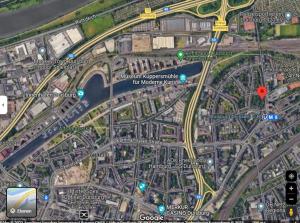 杜伊斯堡City Apartment Duisburg Netflix &Wlan & Kingsize Bett & Big TV & Central的红色点的城市地图
