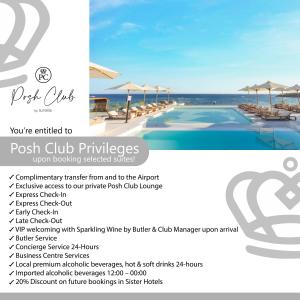 沙姆沙伊赫White Hills Resort的海滩泳池俱乐部优惠的传单