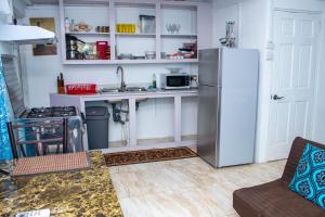 Arnos ValePRI Studio Apartment的厨房配有冰箱和水槽