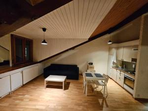 日内瓦Studio au centre de Genève的客厅配有沙发和桌子