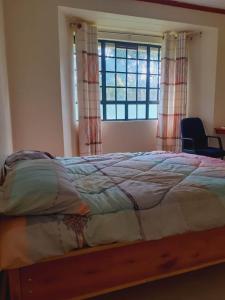 KoiparakAccommodation in Vihiga Bnb的一间卧室设有一张大床和窗户