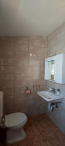 波弗加纳Apartments Bresina的一间带卫生间和水槽的浴室