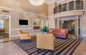 坦帕美国延住酒店 - 坦帕 - 机场 - 北西岸大道的带沙发和电视的客厅