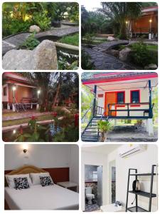 西考สบายคันทรีรีสอร์ท ปากเมงSa-buy country resort Pak Meng的房屋四张照片的拼贴