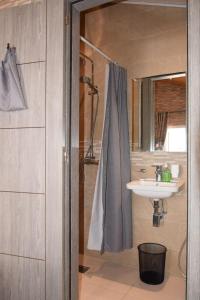 El BiarGhazalle oasis Hotel GB的一间带水槽和淋浴的浴室