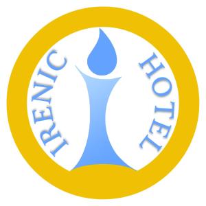 安塔利亚IRENIC HOTEL的蓝色盾牌,圆圈里有一滴水