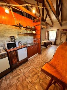 圣何塞德迈波El Encanto del Manzano & Espacio Vittalia Spa的厨房配有炉灶和台面