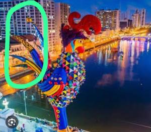 累西腓Melhor localização Recife até 8 pessoas的水中彩色雕塑的照片