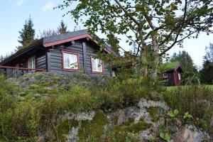 SvingvollSkeikampen Booking的山顶上的小房子