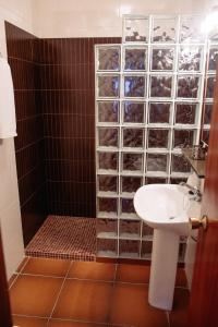 奇皮奥纳安达卢西亚旅馆的一间带水槽和淋浴的浴室