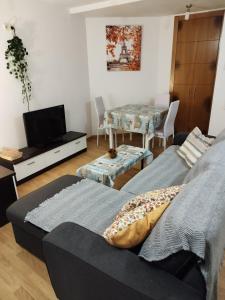 巴约讷Precioso Apartamento en Baiona Zona Centro的客厅配有沙发和桌子