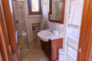 博尔加涅马塞利亚卡里亚尼农家乐的一间带水槽和淋浴的浴室