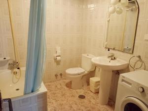 Poo de CabralesCasa Pelayo 2的浴室配有卫生间、盥洗盆和淋浴。