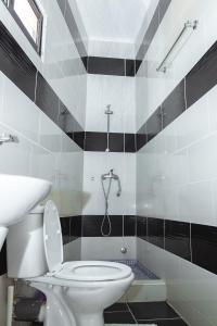 圣多美Baig's Guest House的一间带卫生间和淋浴的浴室