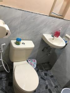 爱妮岛Elmo’s place的一间带卫生间和水槽的浴室