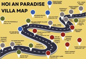 会安Hoi An Paradise Villa的天堂别墅地图路线图