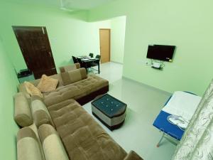 钦奈Ananya service apartments的带沙发和电视的客厅