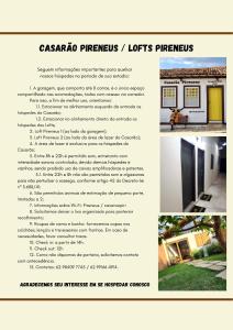 皮雷诺波利斯Casarão Pireneus的一本书,上面写着“casa para primos ips”的小册子