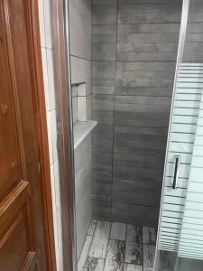 瓦西里科斯吉拉尼酒店的步入式淋浴间和玻璃淋浴间门