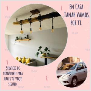 瓜达拉哈拉Casa Tanah的一张为一个有车在房间的公寓准备的海报