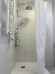 科尔多瓦Balcon San Rafael的带淋浴的浴室,带玻璃门