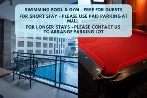 马尼拉Penthouse at Poblacion - 200Mbs net - Awesome view的短期住宿的客人可免费使用游泳池健身房的标志