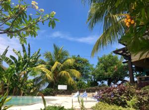 纳闽巴霍维莫拉斯宾馆的享有度假村游泳池的景致。