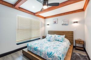 克利尔沃特Beautiful Clearwater home!的一间卧室设有一张床和一个窗口