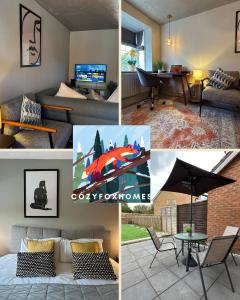 史云顿Orchard House - Great Design, Comfortable furnitures, Free Wifi & Free Parking, Nice tidy Garden的客厅图片的拼贴