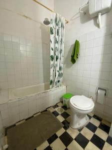 亚松森Downtown Room的浴室配有白色卫生间和淋浴。