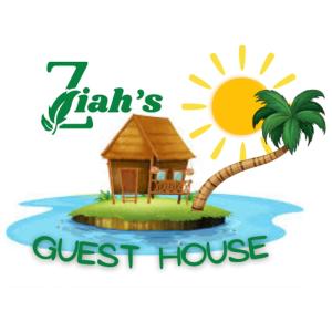 圣维森特Ziah's Guest House的棕榈树岛上的房子