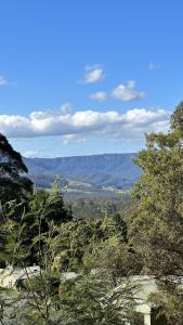 袋鼠谷Mike's Kangaroo Valley的享有树木和山脉的山谷美景
