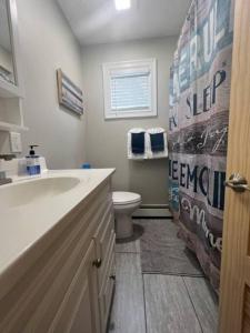 布雷斯布里奇Casa Azul的浴室配有白色水槽和卫生间。