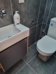 凯麦尔Villa Xenia的浴室配有白色水槽和卫生间。