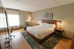 韦克菲尔德波士顿韦克菲尔德福朋喜来登酒店及会议中心的卧室配有床、椅子和窗户。