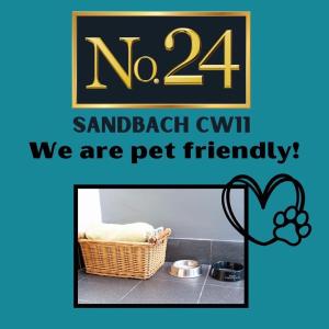 桑德巴奇No.24的一种没有三明治的标志 酒店允许客人携带宠物入住。