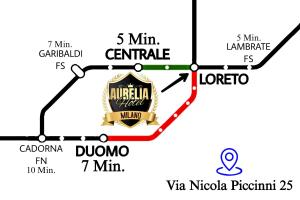 米兰Hotel Aurelia Milano Centrale的罗阿盖勒斯-罗约特斯球公园地图