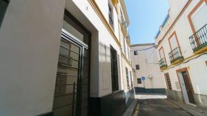 塞维利亚RentalSevilla Cardenal Cervantes的大楼内一条带开门的小巷